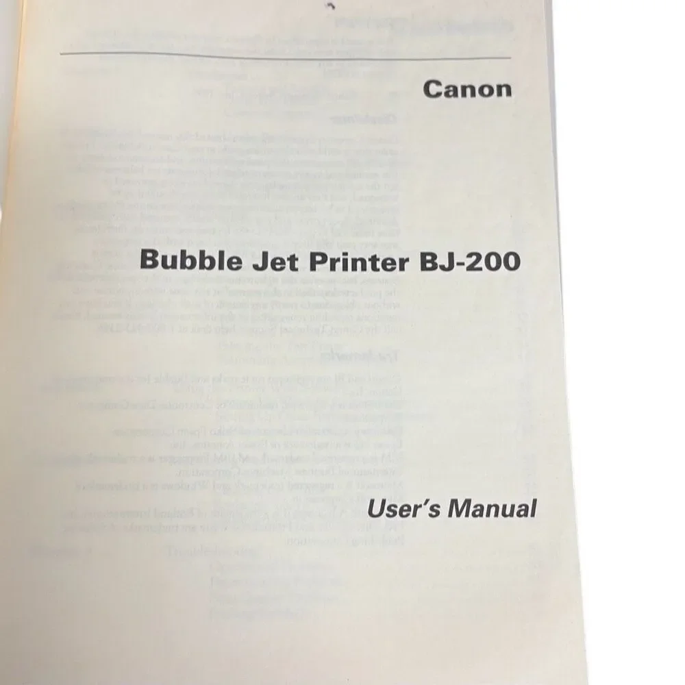 Canon bubblejet printer
